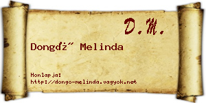 Dongó Melinda névjegykártya