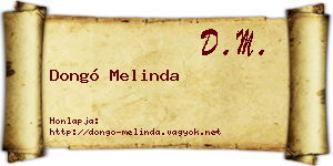 Dongó Melinda névjegykártya